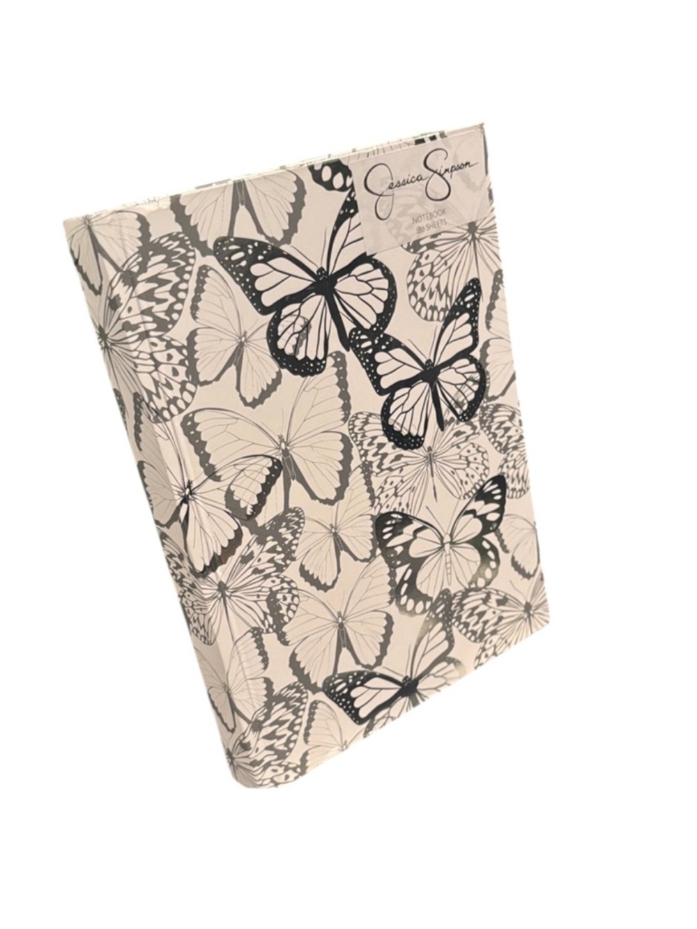 Jessica Simpson Monochrome Butterfly Journal Notebook NWT 🦋